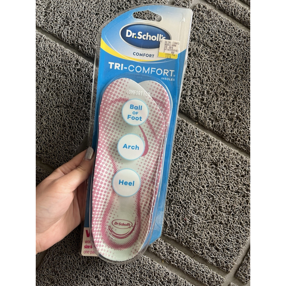 Dr. Scholl's Comfort Tri-comfort Insoles Women Size 6-10 1 Pair New